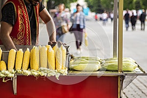 Corn seller in the street