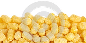 Corn sticks flakes isolated on white background