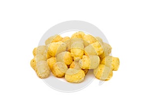 Corn sticks isolated on white background.