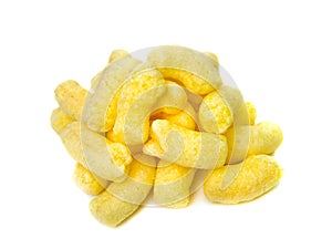 Corn sticks isolated on white background.