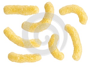 Corn sticks set isolated on white background