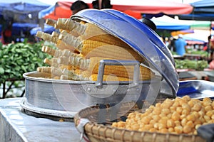 Corn on a street market