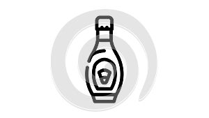 corn syrup food additives line icon animation