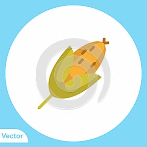 Corn vector icon sign symbol