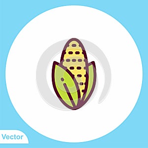 Corn vector icon sign symbol