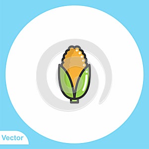 Corn vector icon sign symbol