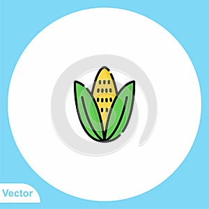 Corn vector icon sign symbol