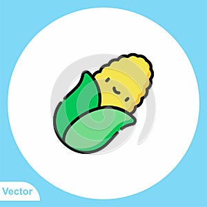 Corn vector icon sign symbol