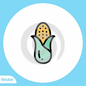 Corn vector icon sign symbol