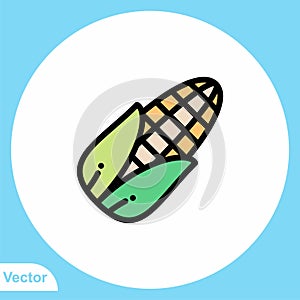 Corn vector icon sign symbol