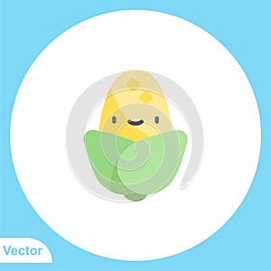 Corn vector icon sign symbol