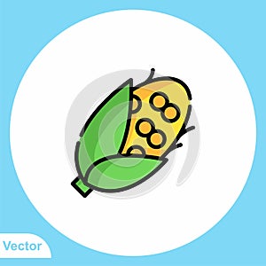 Corn vector icon sign symbol