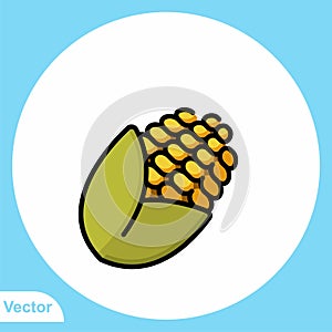 Corn vector icon sign symbol