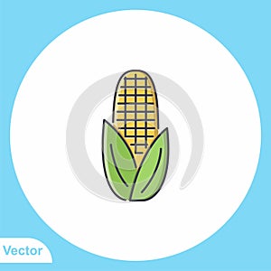 Corn vector icon sign symbol