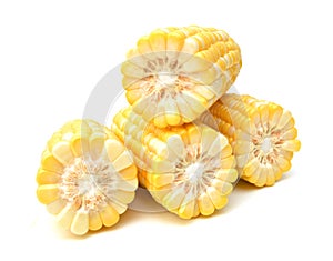 Corn on a white background 