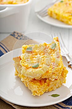 Cornbread and cheese casserole