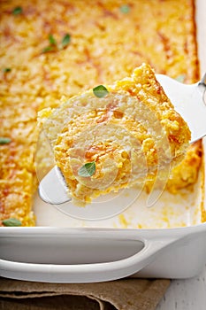 Cornbread and cheese casserole