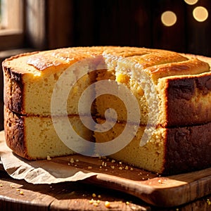 cornbread freshly baked bread, food staple for meals