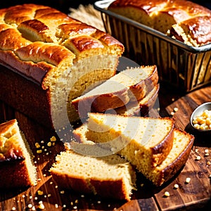 cornbread freshly baked bread, food staple for meals