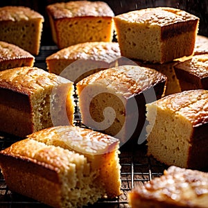 cornbread freshly baked bread, food staple for meals