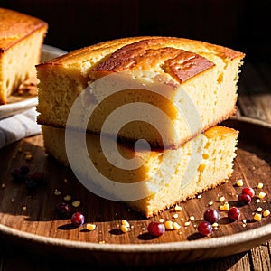 cornbread freshly baked bread, food staple for meals