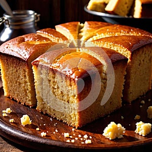 cornbread freshly baked bread, food staple for meals