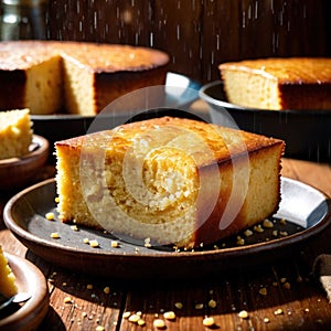 cornbread freshly baked bread, food staple for meals