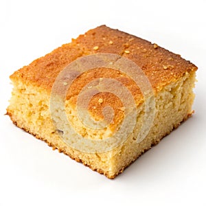 Cornbread isolated on white background