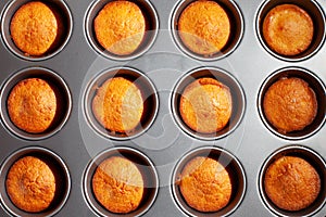 cornbread salty muffins in frying pan molds