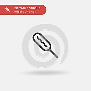 Corndog Simple vector icon. Illustration symbol design template for web mobile UI element. Perfect color modern pictogram on