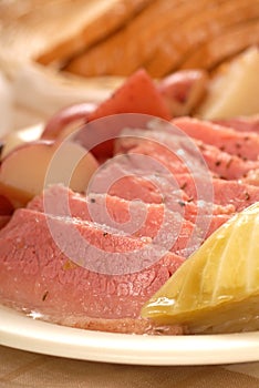 Corned beef and cabbage dinner