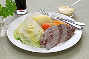 Corned beef and cabbage, st patricks day dinner