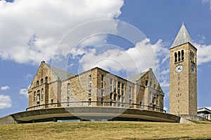 Cornell University Uris Library and McGraw Tower