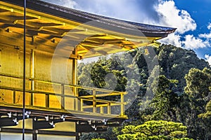 Corner Bell Kinkaku-Ji Golden Pavilion Buddhist Temple Kyoto Japan
