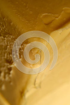 The Corner of a Block of Butter in Macro