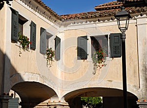 Corner of the castle of Strassoldo Friuli (Italy)