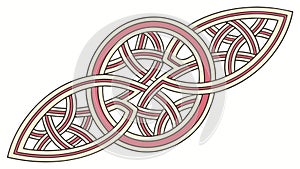 Corner Celtic Knotwork Motif Decorative Element Vector, vector design Generative AI