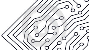 Corner Circuit Board Pattern Vector for Electronic Designs, vector design Generative AI