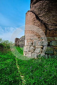 Corner of the city wall of iznik nicaea Bursa. photo