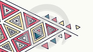 Corner Design Element with Colorful Geometric Triangles vector design Generative AI