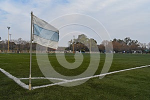 corner flag in a football field