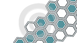 Corner Hexagonal Honeycomb Pattern for Backgrounds, vector design Generative AI