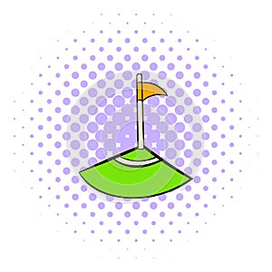 Corner icon, comics style