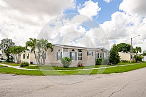 Corner lot mobile home South Florida retirement community