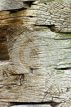 The corner of the old log house