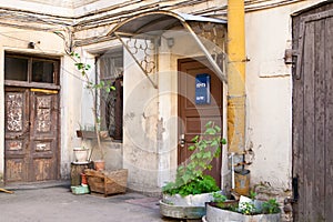 The corner of old yard.