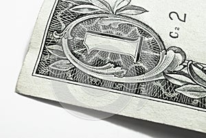 Corner of the one-dollar banknote