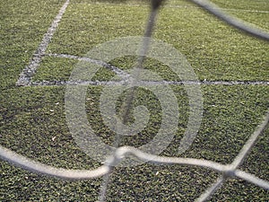 Corner of outdoor football or soccer training field