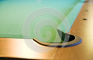 Corner of pool table