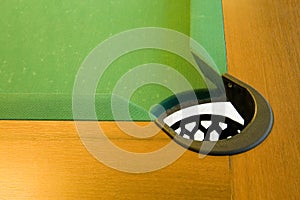 Corner of pool table